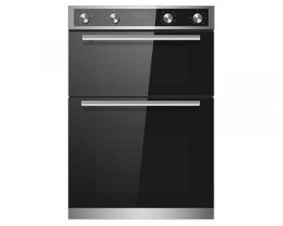Montpellier DO3570IB Stainless Steel With Black Glass Built In Electric Double Oven