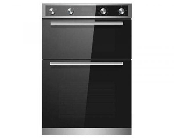 Montpellier DO3570IB Stainless Steel With Black Glass Built In Electric Double Oven