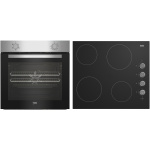 Beko BBSF210SX S/Steel Built-In Oven + Ceramic Hob Pack