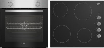 Beko BBSF210SX S/Steel Built-In Oven + Ceramic Hob Pack