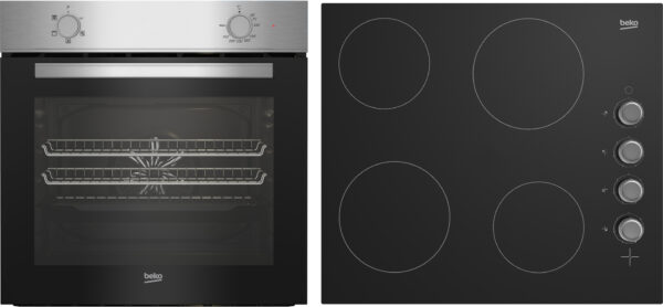 Beko BBSF210SX S/Steel Built-In Oven + Ceramic Hob Pack
