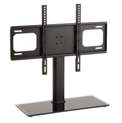 TTAP TT64F 550 mm TV Stand with Bracket - Black Glass Upto 60"