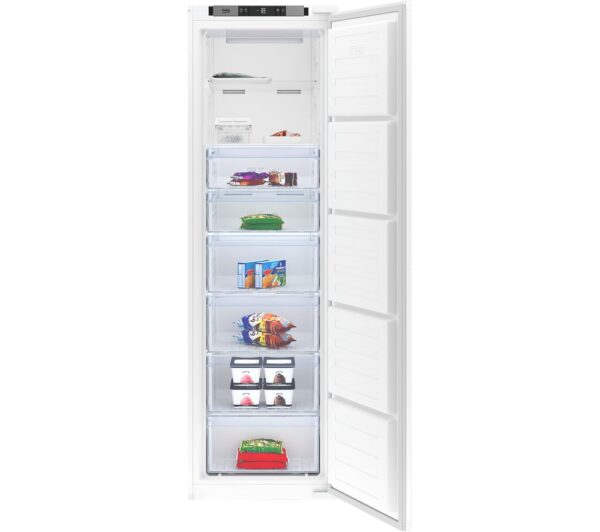 BEKO BFFD4577 Integrated Tall Frost Free Freezer - White, Sliding Hinge - 2 Year Warranty