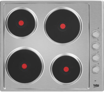 BEKO HIBE64101X Electric Solid Plate Hob - Stainless Steel
