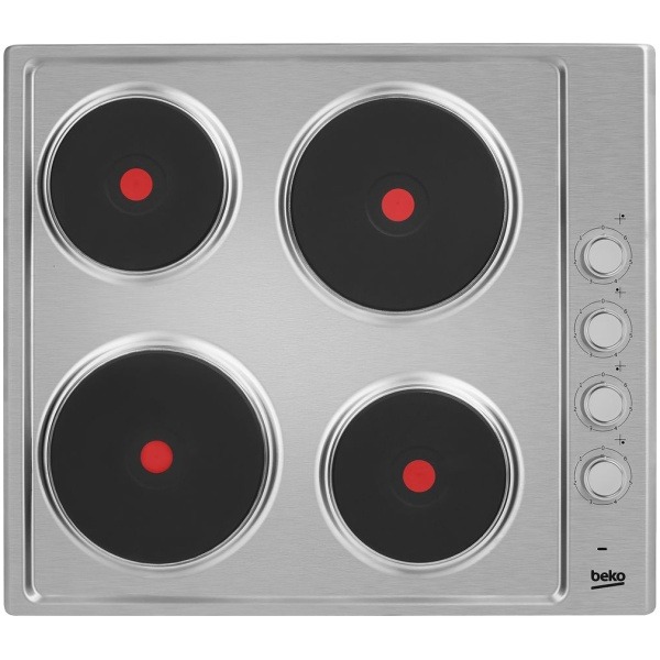 BEKO HIBE64101X Electric Solid Plate Hob - Stainless Steel