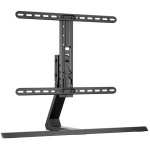 TTAP PED64S2 PREMIUM ALUMINIUM REPLACEMENT TABLE TOP STAND, BLACK, HEIGHT ADJUSTABLE, CABLE MANAGEME