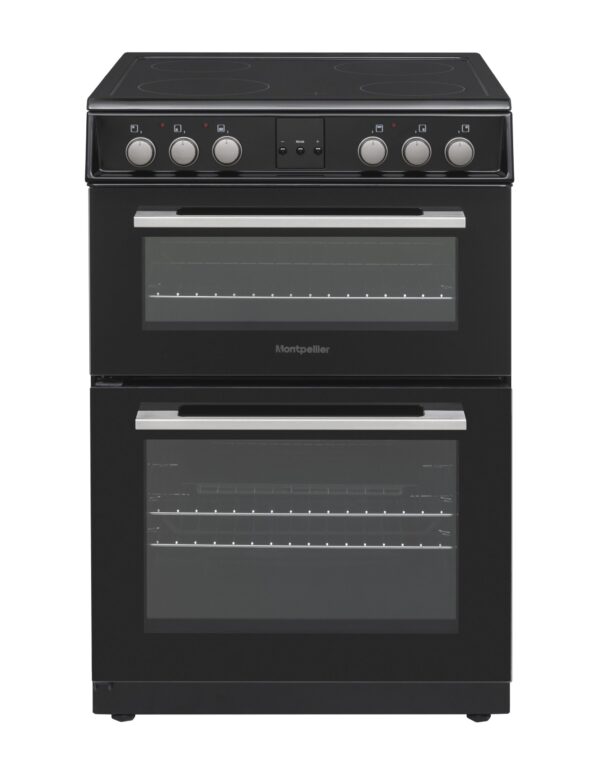 Montpellier MDOC60FK 60cm Double Ceramic Cooker - Black
