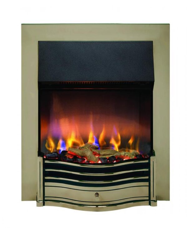 Dumfries DMF20AB Antique Brass Optiflame 3D Electric Inset Fire