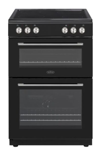 Belling BFSE61DBOK 60cm Electric Ceramic Multifunction Double Oven Cooker - Black - 500002361