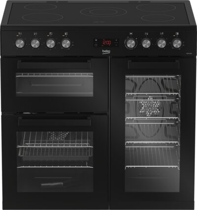 Beko KDVC90K 90cm Electric Range Cooker with Ceramic Hob - Black