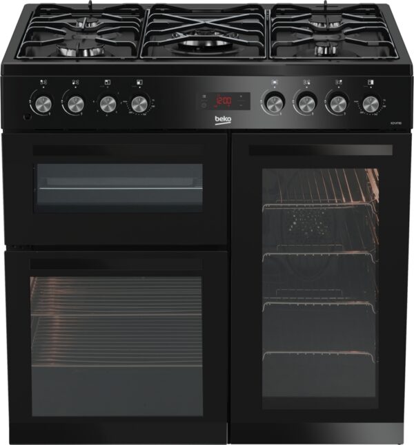 Beko KDVF90K 90cm Dual Fuel Range Cooker - Black