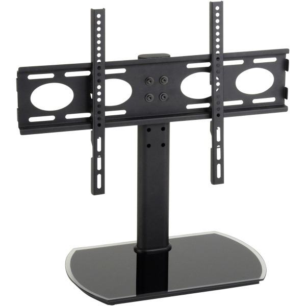 TTAP PED64F 470 mm TV Stand with Bracket - Black Glass - Up To 60"