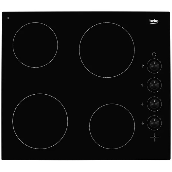 BEKO HIC64102 58 cm Electric Ceramic Hob - Black (*2 Year Warranty)