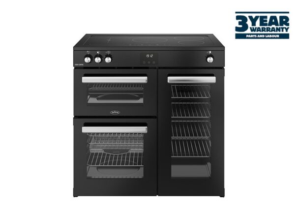 Belling CC90EiBLK 90cm Cookcentre Induction Rangecoooker - BLACK (3 Year Warranty)