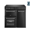 Belling FH90EBLK 90cm Farmhouse Electric Rangecooker - Black (3 Year Warranty)