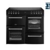 Belling FH100EBLK 100cm Farmhouse Electric Rangecooker - Black (3 Year Warranty)