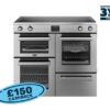 Belling CC100EiSTA Cookcentre 100cm Induction Rangercooker - Stainless Steel (3 Year Warranty)