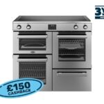 Belling CC100EiSTA Cookcentre 100cm Induction Rangercooker - Stainless Steel (3 Year Warranty)