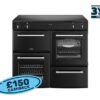 Belling FH100EiBLK Farmhouse 100cm Induction Rangecooker - Black (3 Year Warranty)