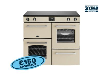 Belling FH100EiCRM Farmhouse 100cm Induction Rangecooker - Cream (3 Year Warranty)