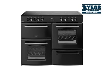 Belling FH110EBLK Farmhouse 110cm Electric Rangecooker - Black (3 Year Warranty)