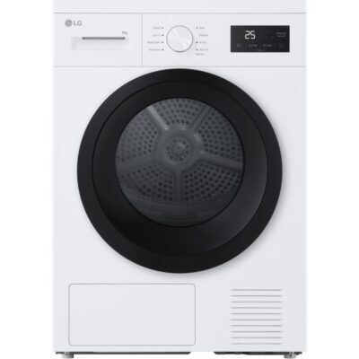 LG RHA1008NWK Heat Pump Tumble Dryer, 8kg, White (2 Year Warranty)